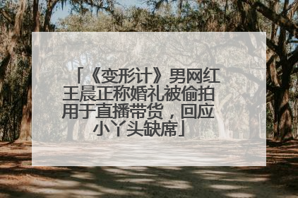 《变形计》男网红王晨正称婚礼被偷拍用于直播带货，回应小丫头缺席