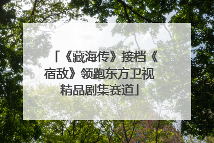 《藏海传》接档《宿敌》领跑东方卫视精品剧集赛道