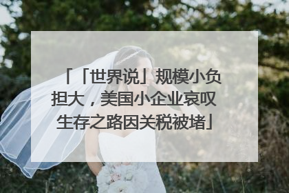 「世界说」规模小负担大，美国小企业哀叹生存之路因关税被堵