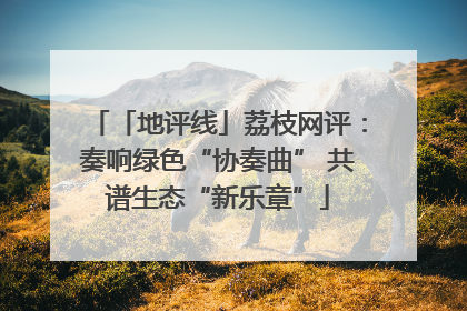 「地评线」荔枝网评：奏响绿色“协奏曲” 共谱生态“新乐章”