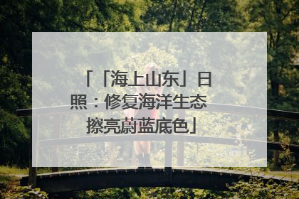 「海上山东」日照：修复海洋生态 擦亮蔚蓝底色