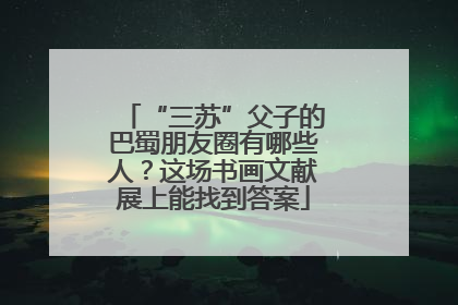 “三苏”父子的巴蜀朋友圈有哪些人？这场书画文献展上能找到答案