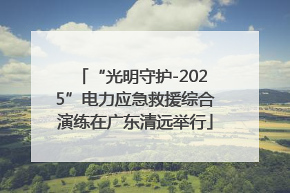 “光明守护-2025”电力应急救援综合演练在广东清远举行