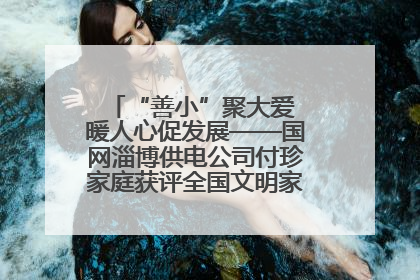 “善小”聚大爱 暖人心促发展——国网淄博供电公司付珍家庭获评全国文明家庭背后的文明密码
