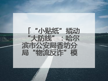 “小贴纸”撬动“大防线”：哈尔滨市公安局香坊分局“物流反诈”模式守护群众“钱袋子”