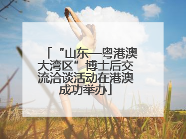 “山东—粤港澳大湾区”博士后交流洽谈活动在港澳成功举办