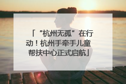 “杭州无孤”在行动！杭州手牵手儿童帮扶中心正式启航