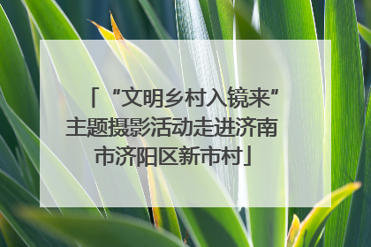 “文明乡村入镜来”主题摄影活动走进济南市济阳区新市村