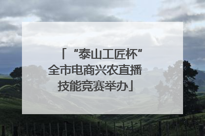 “泰山工匠杯”全市电商兴农直播技能竞赛举办