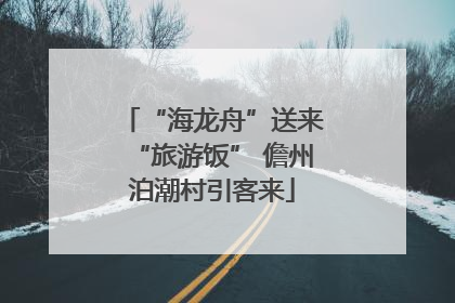 “海龙舟”送来“旅游饭” 儋州泊潮村引客来