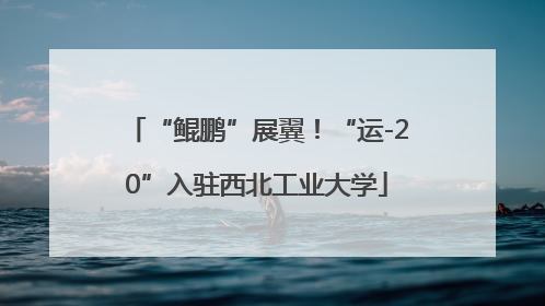 “鲲鹏”展翼！“运-20”入驻西北工业大学