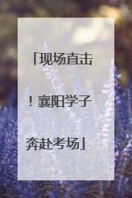 现场直击！襄阳学子奔赴考场