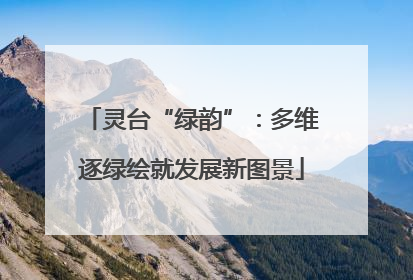 灵台“绿韵”：多维逐绿绘就发展新图景