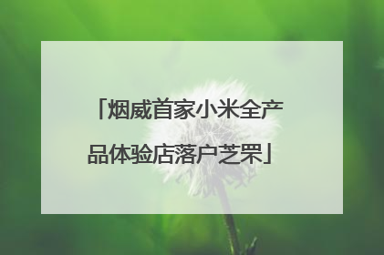 烟威首家小米全产品体验店落户芝罘