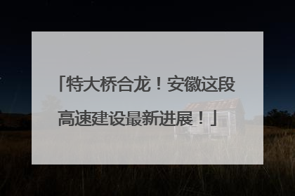 特大桥合龙！安徽这段高速建设最新进展！
