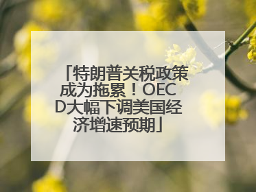 特朗普关税政策成为拖累！OECD大幅下调美国经济增速预期