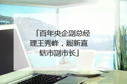 百年央企副总经理王秀峰，履新直辖市副市长