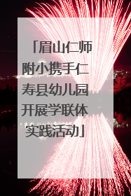 眉山仁师附小携手仁寿县幼儿园开展学联体实践活动