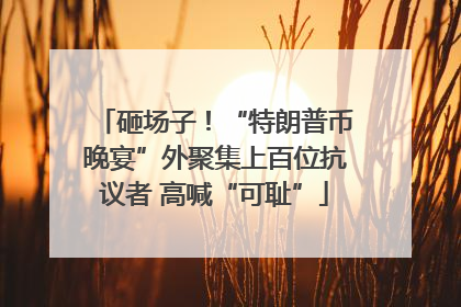 砸场子！“特朗普币晚宴”外聚集上百位抗议者 高喊“可耻”