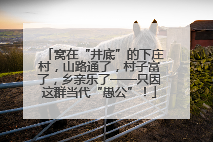 窝在“井底”的下庄村，山路通了，村子富了，乡亲乐了——只因这群当代“愚公”！