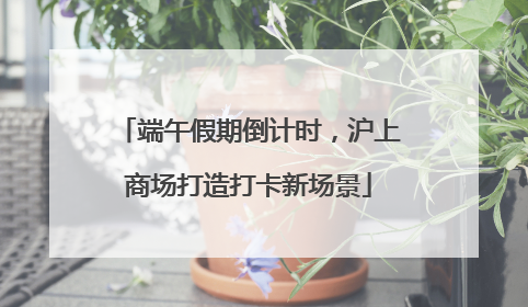 端午假期倒计时，沪上商场打造打卡新场景