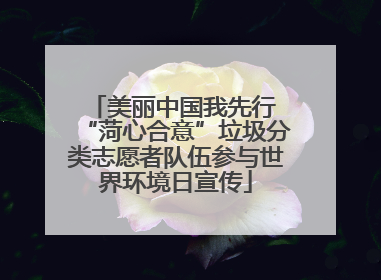 美丽中国我先行 “菏心合意”垃圾分类志愿者队伍参与世界环境日宣传
