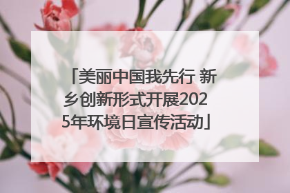 美丽中国我先行 新乡创新形式开展2025年环境日宣传活动