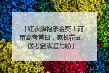 红衣旗袍擎金葵！河南高考首日，家长花式送考藏满爱与盼