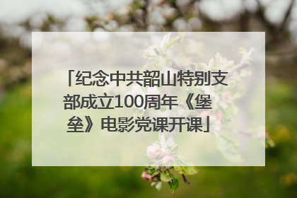 纪念中共韶山特别支部成立100周年《堡垒》电影党课开课