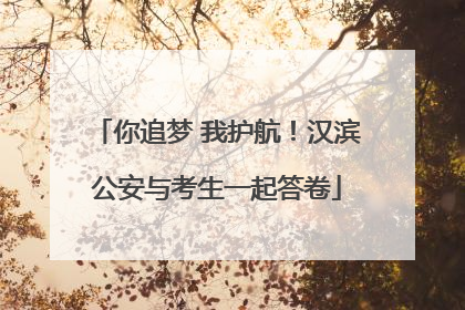 你追梦 我护航！汉滨公安与考生一起答卷