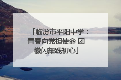 临汾市平阳中学：青春向党担使命 团徽闪耀践初心