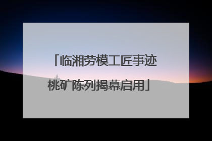 临湘劳模工匠事迹桃矿陈列揭幕启用