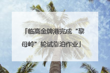 临高金牌港完成“黎母岭”轮试靠泊作业