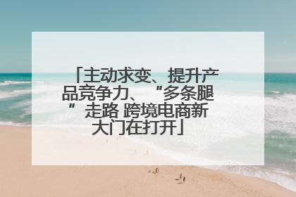 主动求变、提升产品竞争力、“多条腿”走路 跨境电商新大门在打开