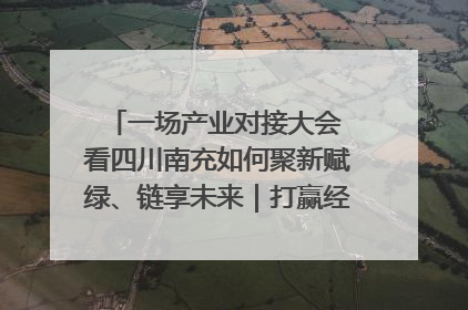 一场产业对接大会 看四川南充如何聚新赋绿、链享未来｜打赢经济发展翻身仗