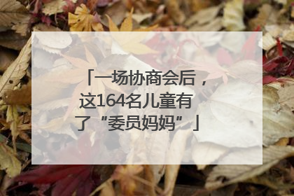 一场协商会后，这164名儿童有了“委员妈妈”