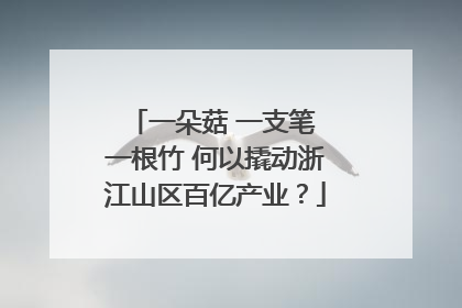 一朵菇 一支笔 一根竹 何以撬动浙江山区百亿产业？