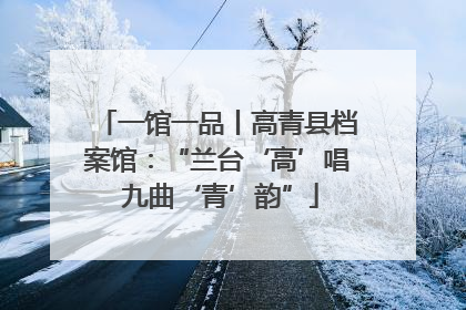 一馆一品丨高青县档案馆：“兰台‘高’唱 九曲‘青’韵”