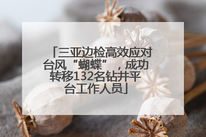 三亚边检高效应对台风“蝴蝶”，成功转移132名钻井平台工作人员