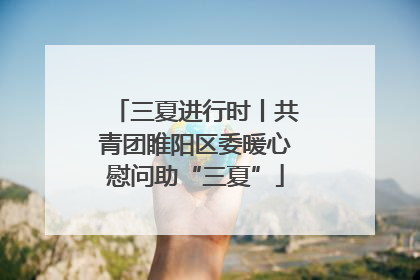三夏进行时丨共青团睢阳区委暖心慰问助“三夏”