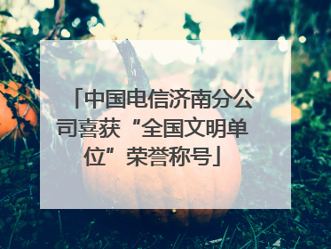 中国电信济南分公司喜获“全国文明单位”荣誉称号