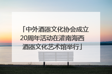 中外酒器文化协会成立20周年活动在灌南海西酒器文化艺术馆举行