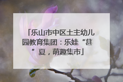 乐山市中区土主幼儿园教育集团：乐娃“葚”夏，萌趣集市