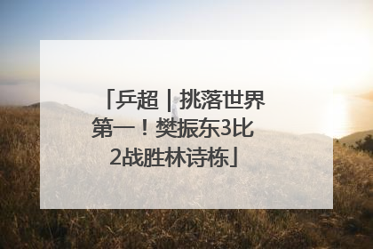乒超｜挑落世界第一！樊振东3比2战胜林诗栋