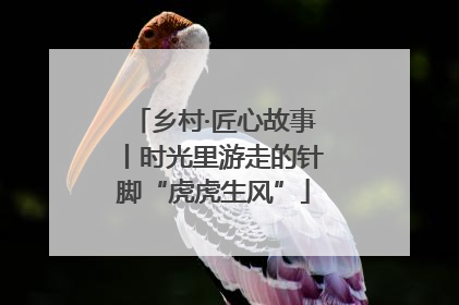 乡村·匠心故事丨时光里游走的针脚“虎虎生风”