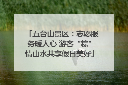 五台山景区：志愿服务暖人心 游客“粽”情山水共享假日美好