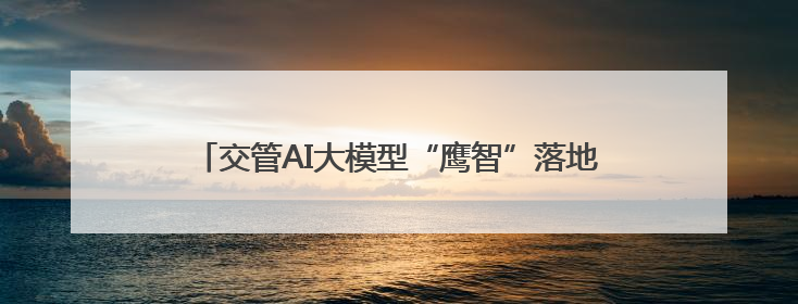 交管AI大模型“鹰智”落地宁波 开启智慧交通新范式