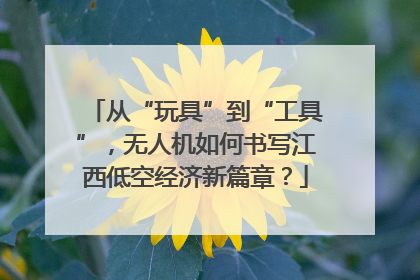 从“玩具”到“工具”，无人机如何书写江西低空经济新篇章？
