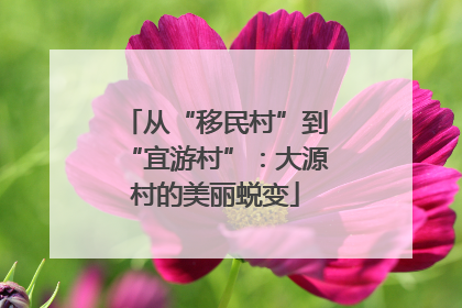 从“移民村”到“宜游村”：大源村的美丽蜕变