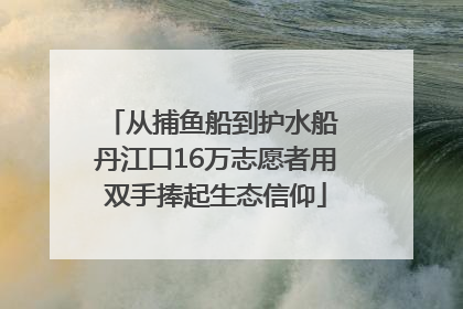 从捕鱼船到护水船 丹江口16万志愿者用双手捧起生态信仰